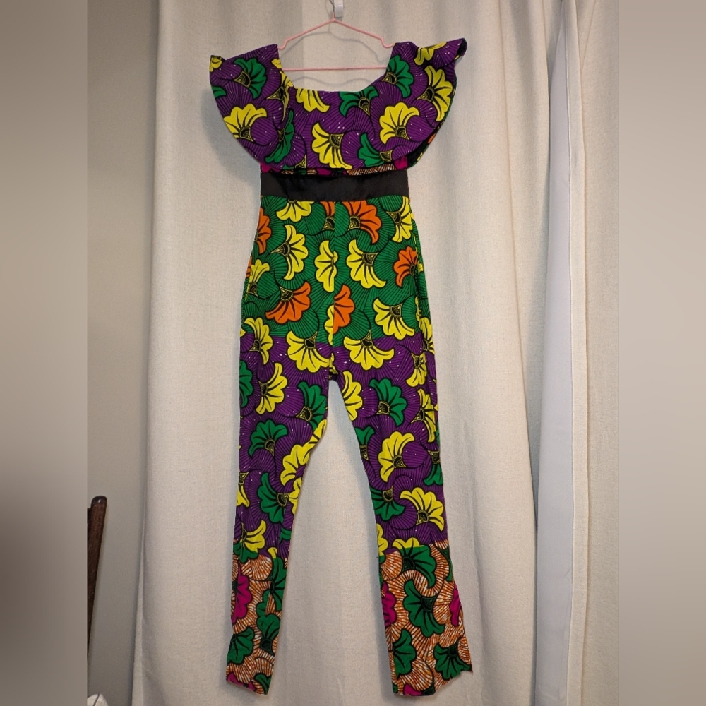 African Print Floral Women's Jumpsuit
